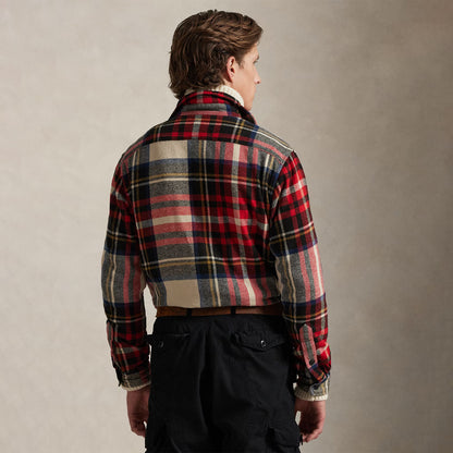 Polo Ralph Lauren Classic Fit Plaid Flannel Workshirt Cream / Red / Multi