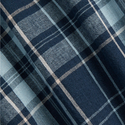 Polo Ralph Lauren Classic Fit Plaid Poplin Camp Shirt Indigo Khaki - The Sporting Lodge