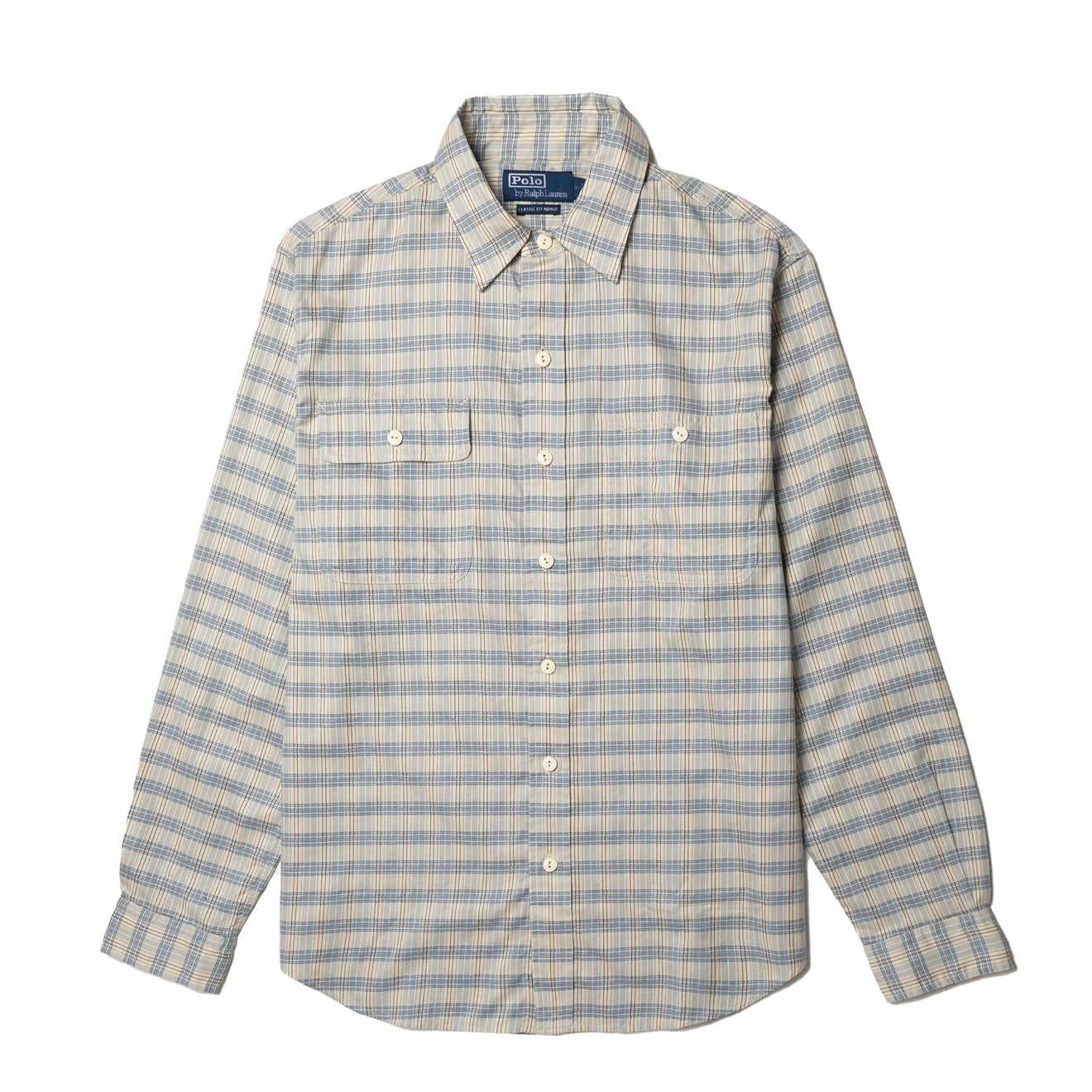 Polo Ralph Lauren Classic Fit Plaid Workshirt Indigo Cream
