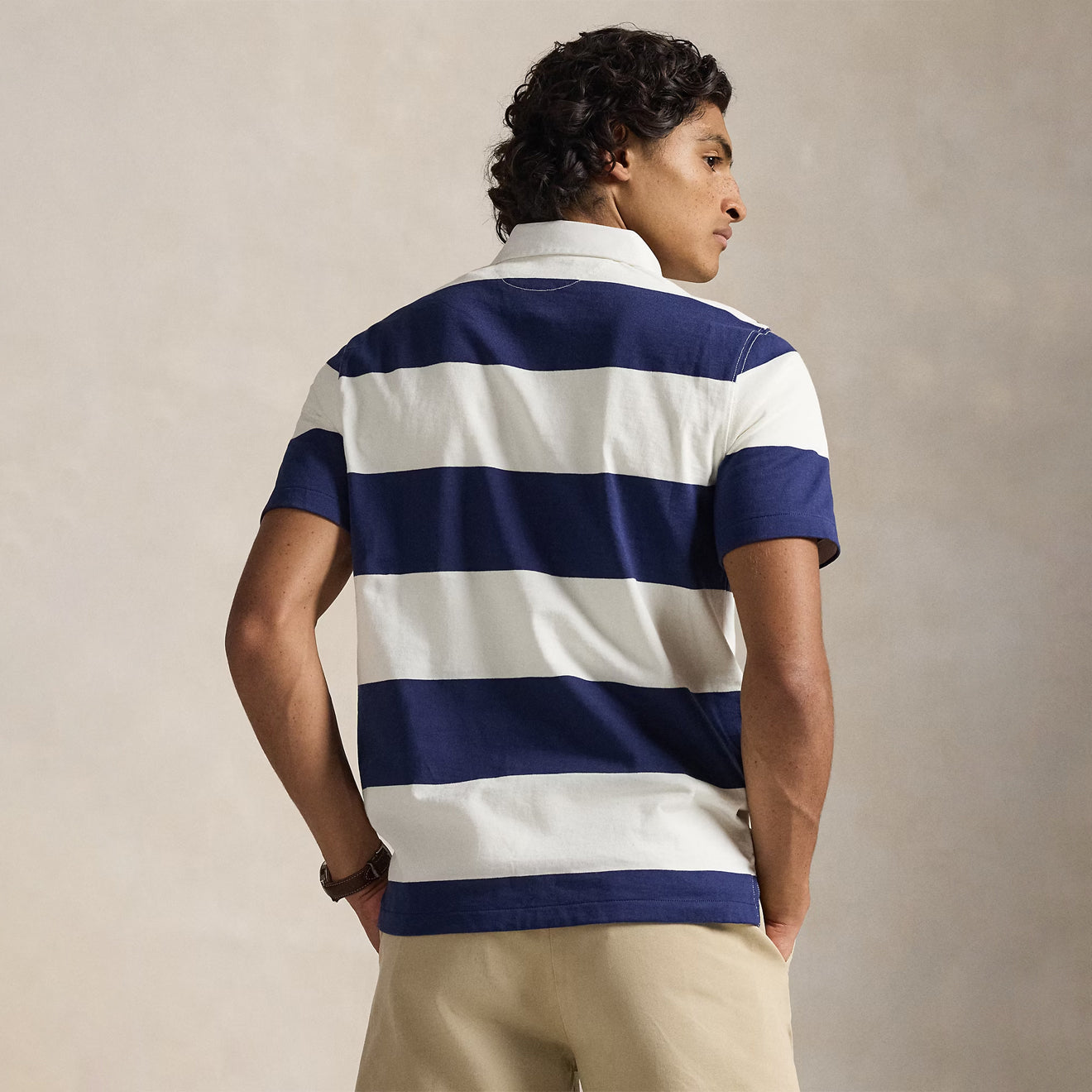 Polo Ralph Lauren Classic Fit S/S Rugby Shirt Dark Cobalt / Deckwash White