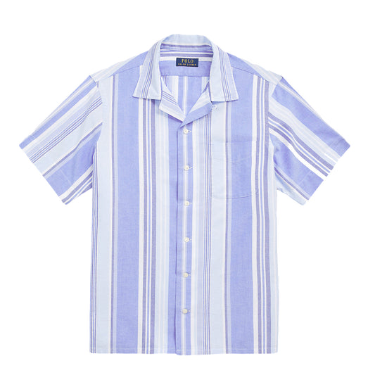 Polo Ralph Lauren Classic Fit Striped Oxford Camp Shirt Blue Multi