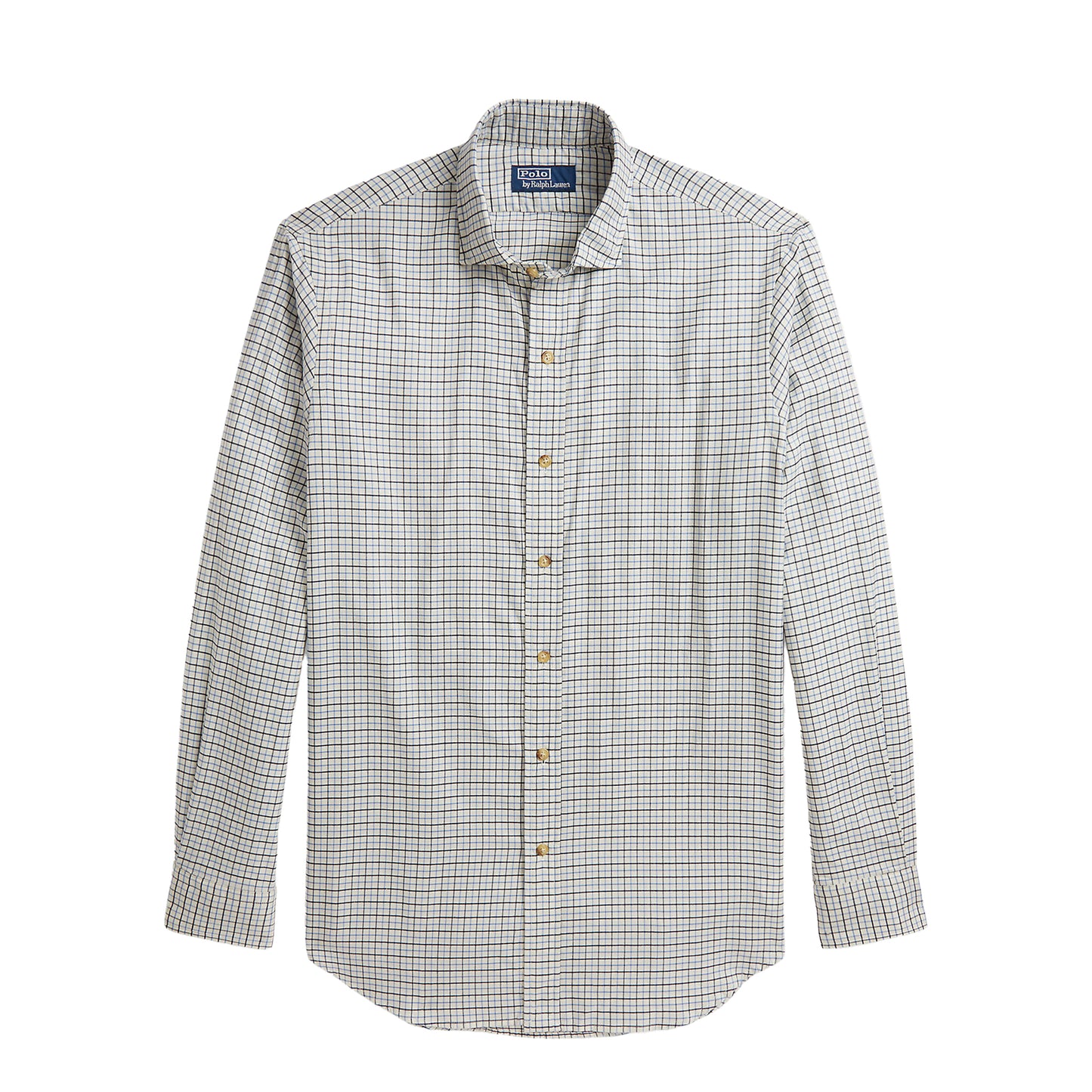 Polo Ralph Lauren Classic Fit Tattersall Twill Shirt Off White Blue Multi