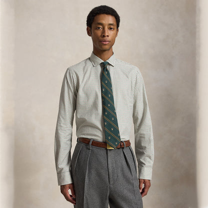 Polo Ralph Lauren Classic Fit Tattersall Twill Shirt Off White Green Multi