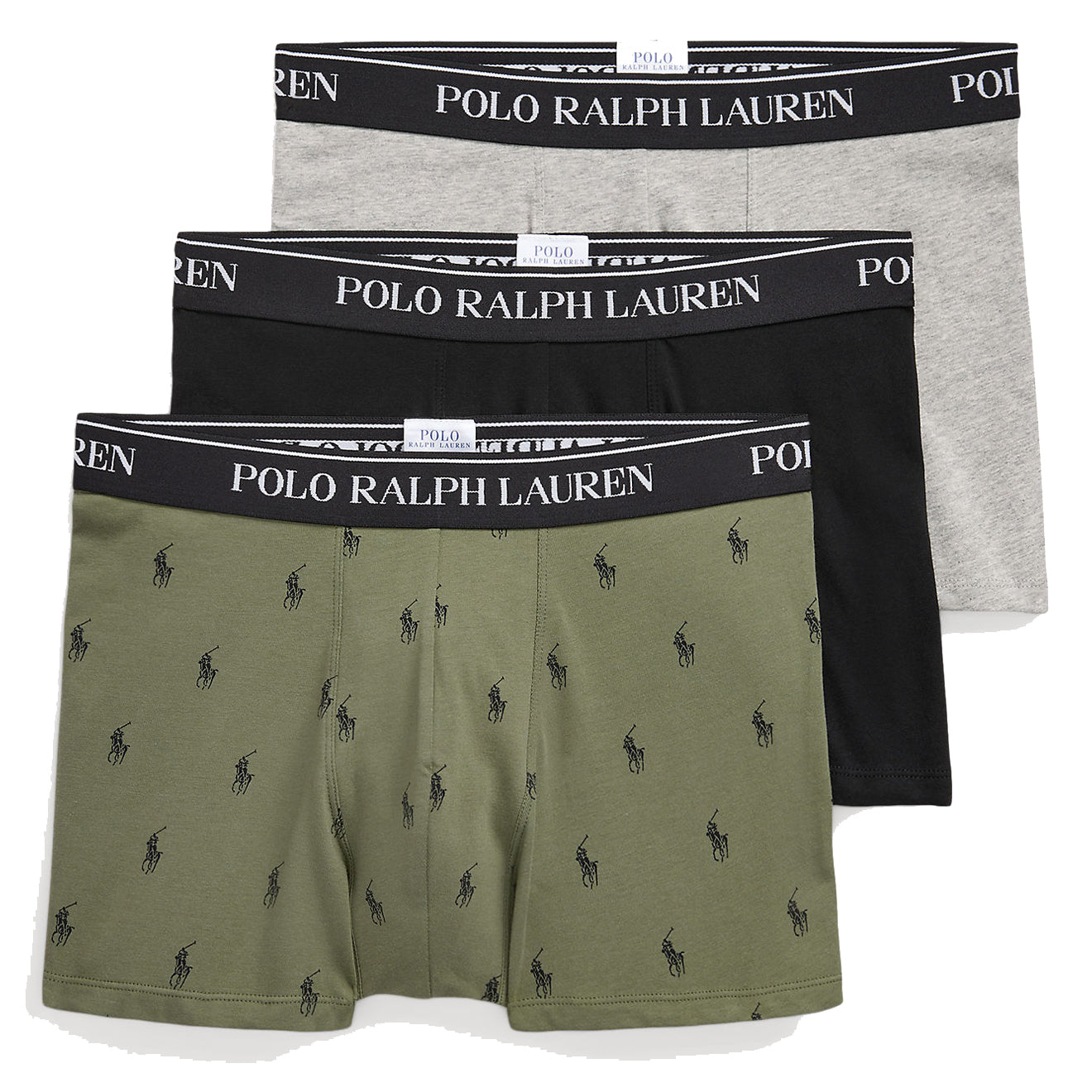 Polo Ralph Lauren Classic Trunk 3-Pack Garden Trail AOP / Black / Andover Heather - The Sporting Lodge