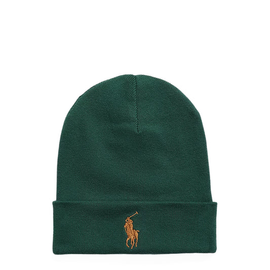 Polo Ralph Lauren Combed Cotton Beanie Vintage Pine/ Tan Pp