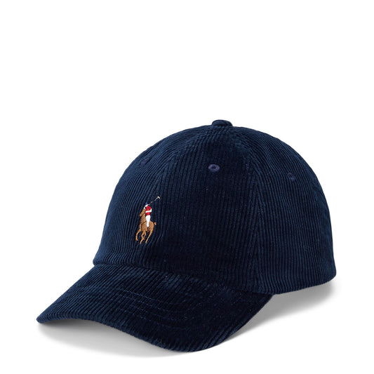 Polo Ralph Lauren Corduroy Ball Cap Aviator Navy - The Sporting Lodge