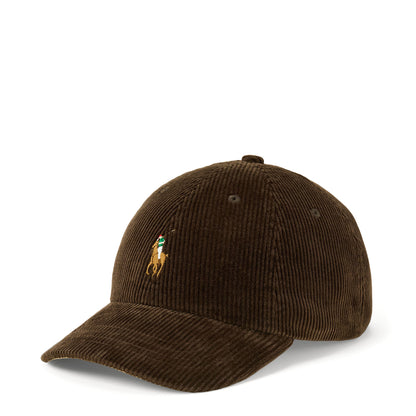 Polo Ralph Lauren Corduroy Ball Cap Dark Beech