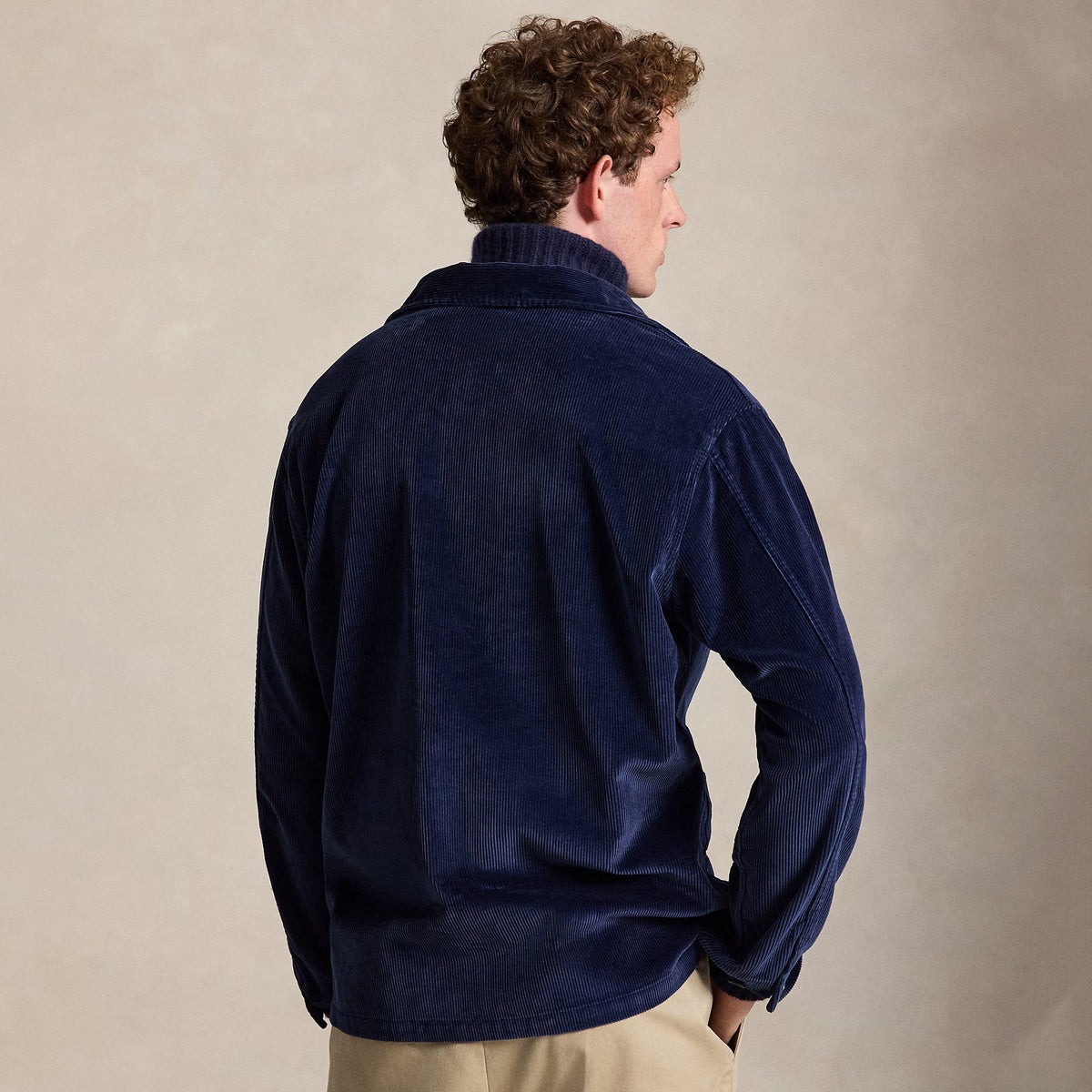Polo Ralph Lauren Corduroy Utility Overshirt Newport Navy