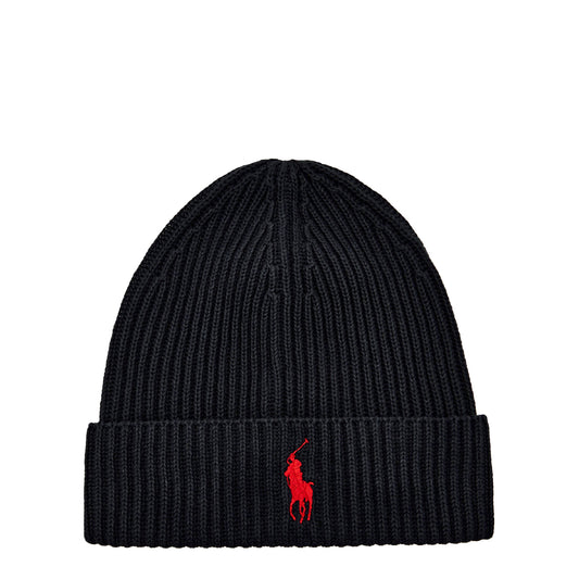 Polo Ralph Lauren Cotton CWE Beanie Black