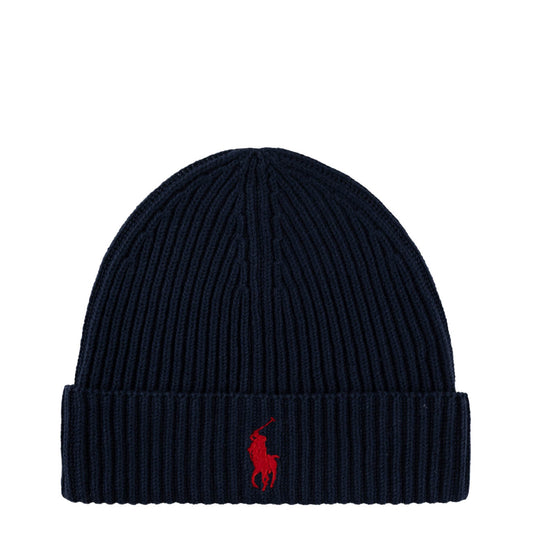 Polo Ralph Lauren Cotton CWE Beanie Hunter Navy - The Sporting Lodge