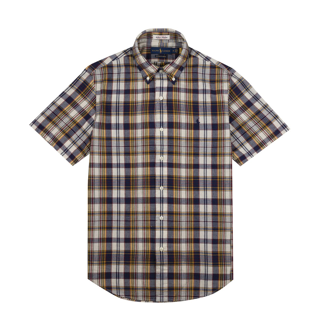 Polo Ralph Lauren Cotton Check Shirt Navy / Yellow Multi