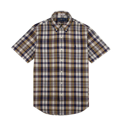 Polo Ralph Lauren Cotton Check Shirt Navy / Yellow Multi