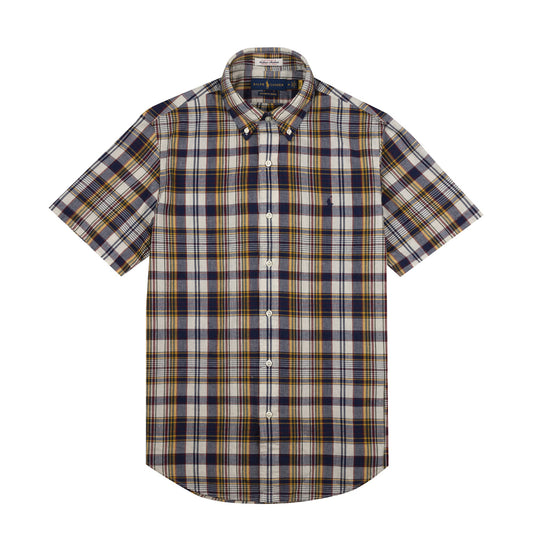 Polo Ralph Lauren Cotton Check Shirt Navy / Yellow Multi