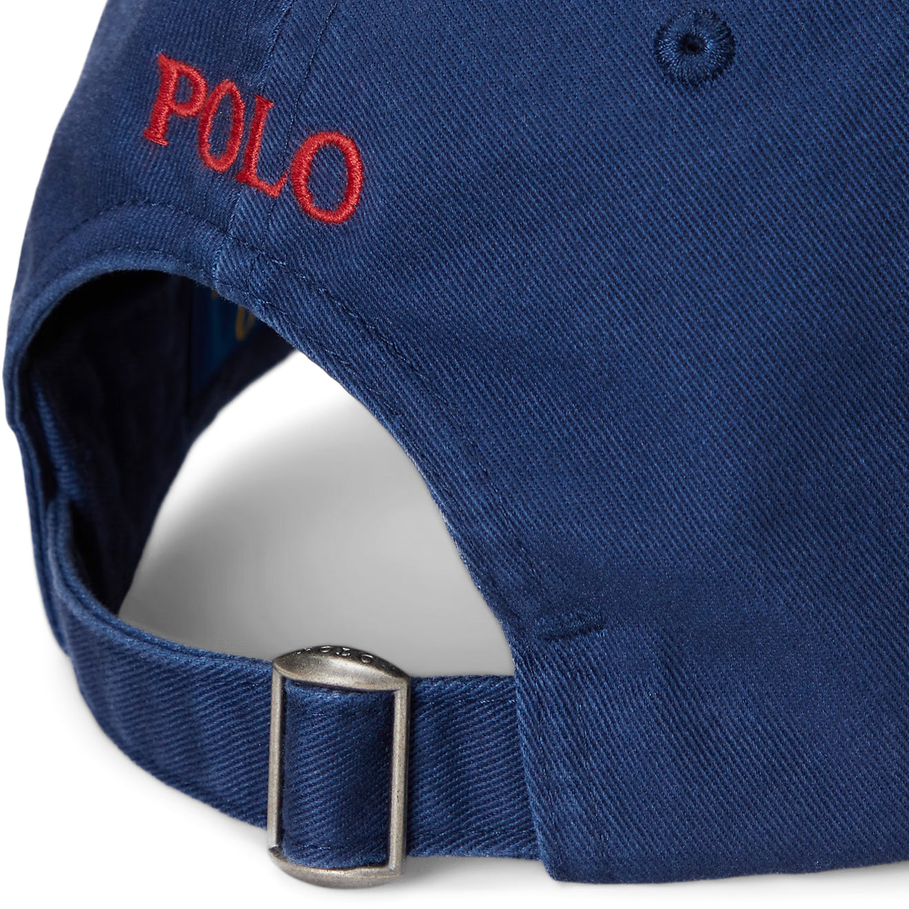 Polo Ralph Lauren Cotton Chino Baseball Cap Newport Navy/Red - The Sporting Lodge