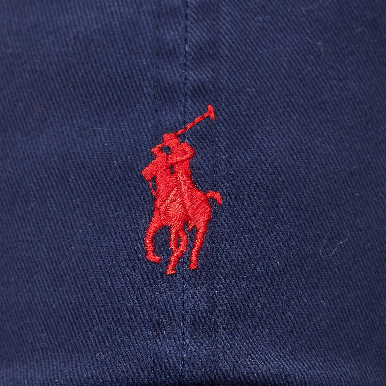 Polo Ralph Lauren Cotton Chino Baseball Cap Newport Navy/Red - The Sporting Lodge