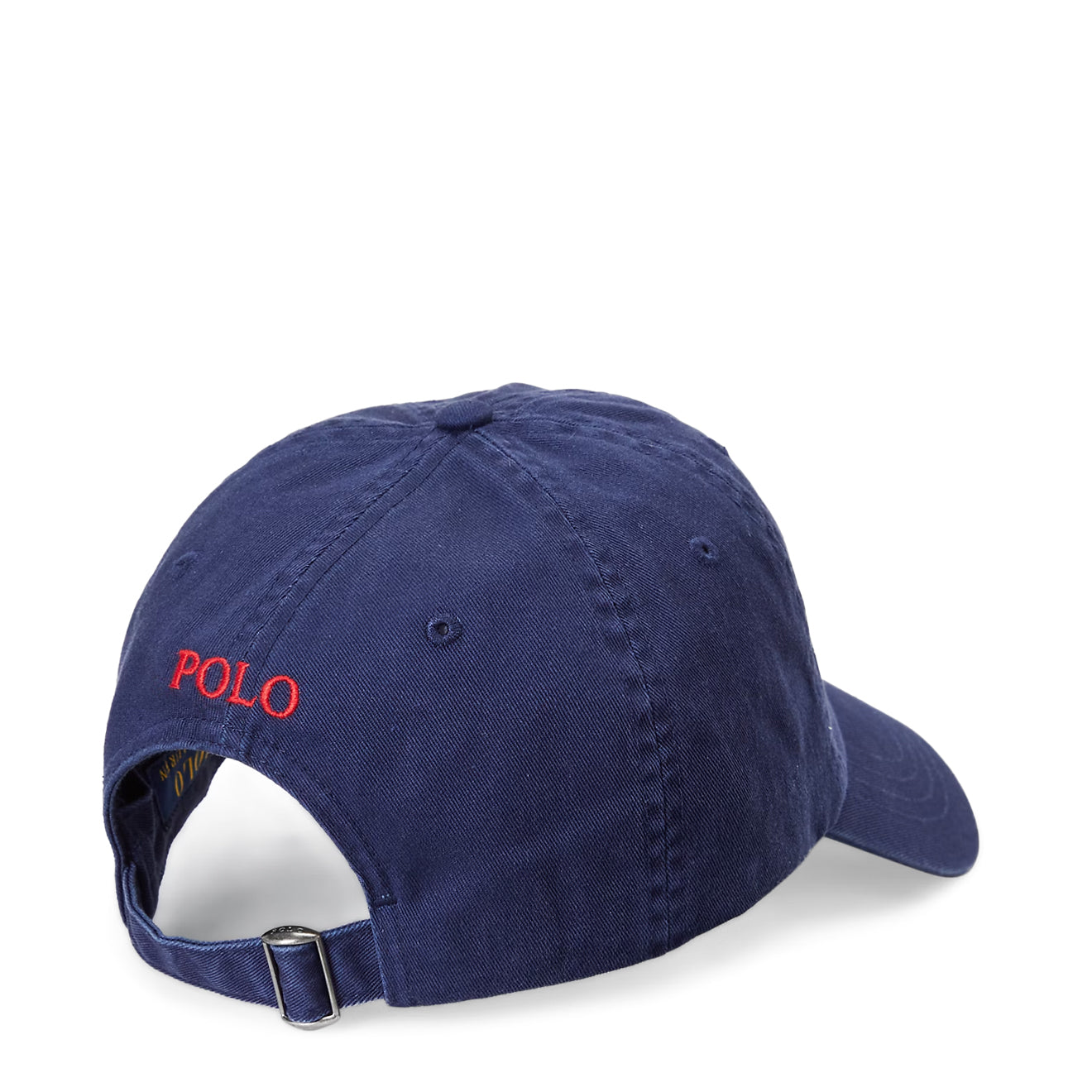 Polo Ralph Lauren Cotton Chino Baseball Cap Newport Navy/Red - The Sporting Lodge