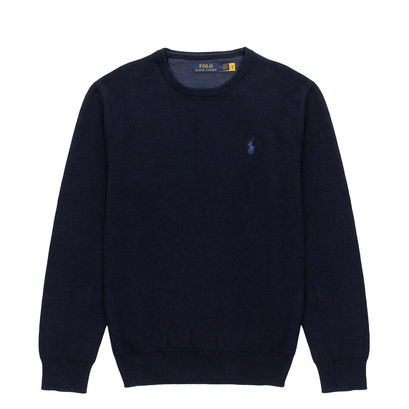 Polo Ralph Lauren Cotton Crewneck Jumper Navy Heather – The 