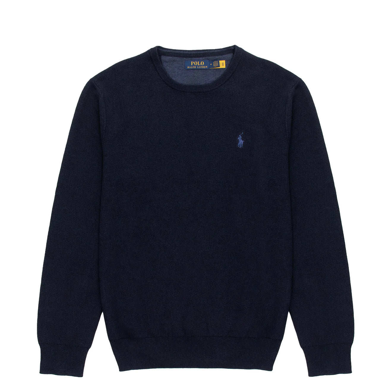 Polo Ralph Lauren Cotton Crewneck Jumper Navy Heather - The Sporting Lodge