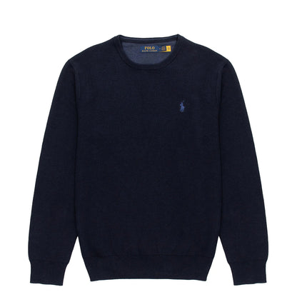 Polo Ralph Lauren Cotton Crewneck Jumper Navy Heather - The Sporting Lodge