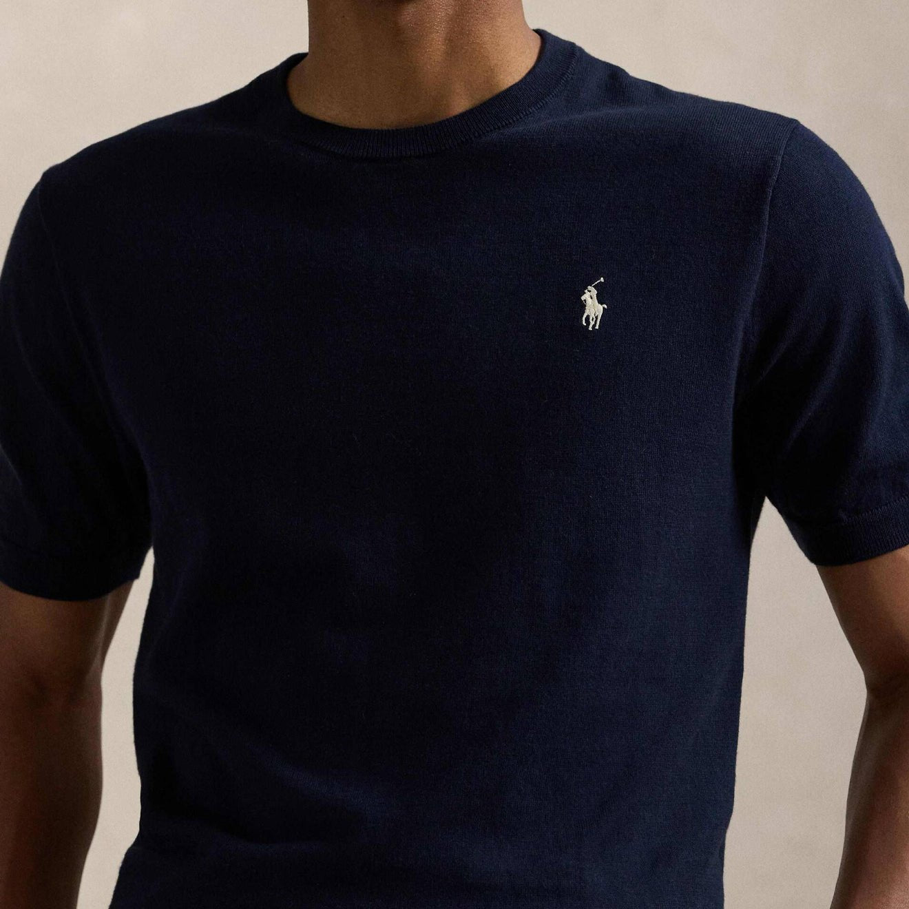 Polo Ralph Lauren Cotton Crewneck S/S Sweater Hunter Navy