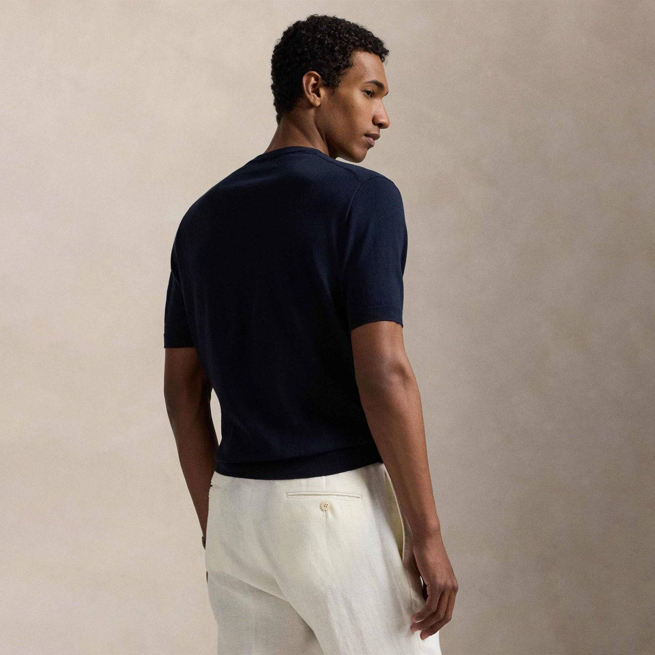 Polo Ralph Lauren Cotton Crewneck S/S Sweater Hunter Navy