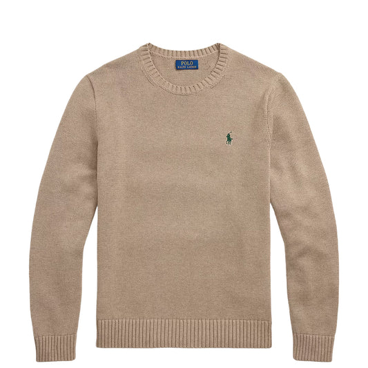 Polo Ralph Lauren Cotton Crewneck Sweater Bronze Melange - The Sporting Lodge