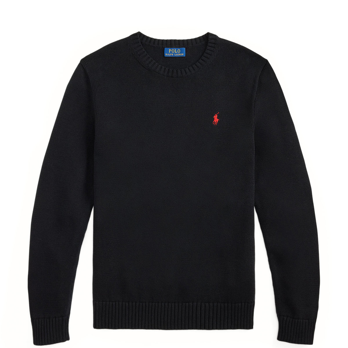 Polo Ralph Lauren Cotton Crewneck Sweater Polo Black