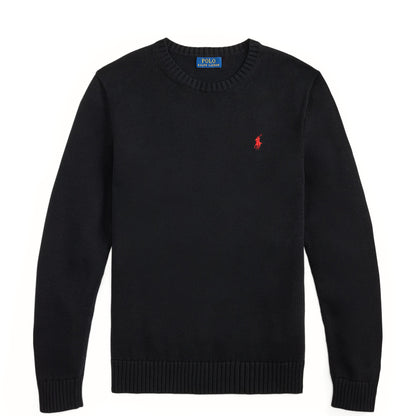 Polo Ralph Lauren Cotton Crewneck Sweater Polo Black