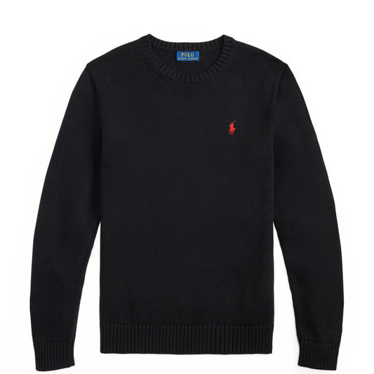 Polo Ralph Lauren Cotton Crewneck Sweater Polo Black