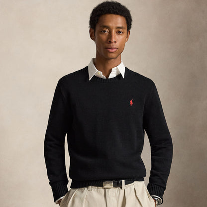 Polo Ralph Lauren Cotton Crewneck Sweater Polo Black