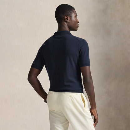 Polo Ralph Lauren Cotton Polo - Collar Jumper Hunter Navy