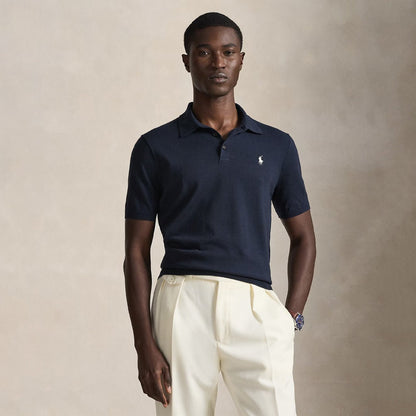 Polo Ralph Lauren Cotton Polo - Collar Jumper Hunter Navy