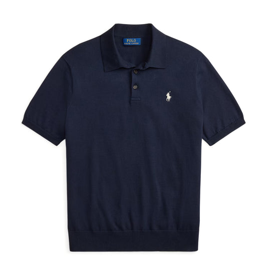 Polo Ralph Lauren Cotton Polo-Collar Jumper Hunter Navy