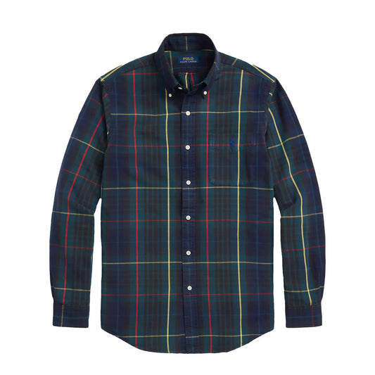 Polo Ralph Lauren Custom Fit Button Down Check Shirt Green / Navy Multi