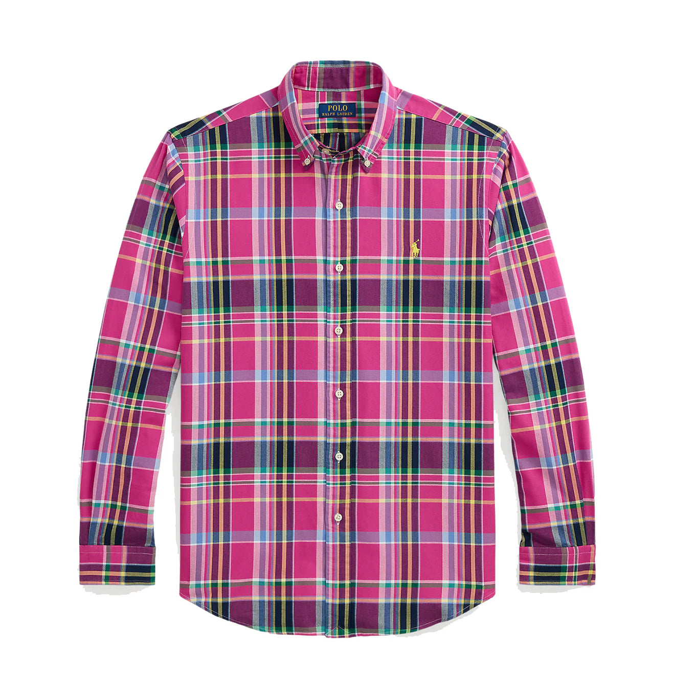 Polo Ralph Lauren Custom Fit Button Down Check Shirt Pink Navy Multi - The Sporting Lodge