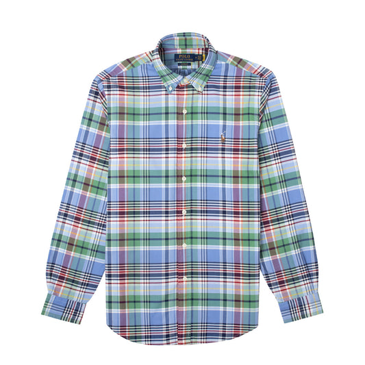 Polo Ralph Lauren Custom Fit Check L/S Shirt Blue / Green Multi