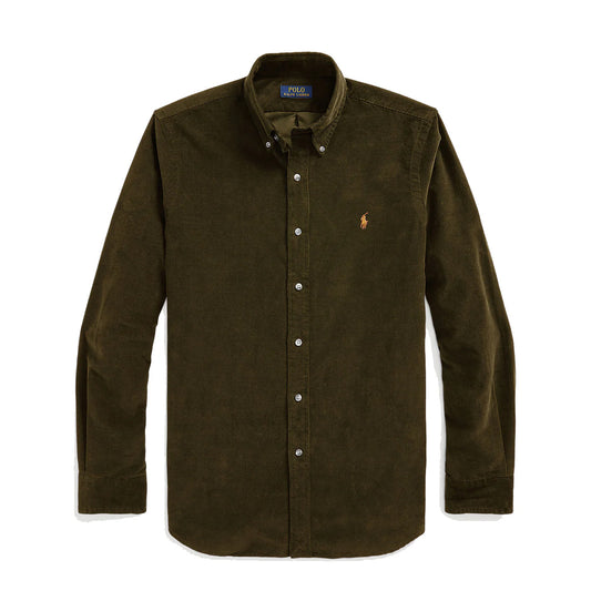 Polo Ralph Lauren Custom Fit Corduroy Shirt Canopy Olive