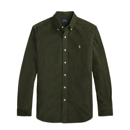 Polo Ralph Lauren Custom Fit Corduroy Shirt Company Olive W/Khaki Pp