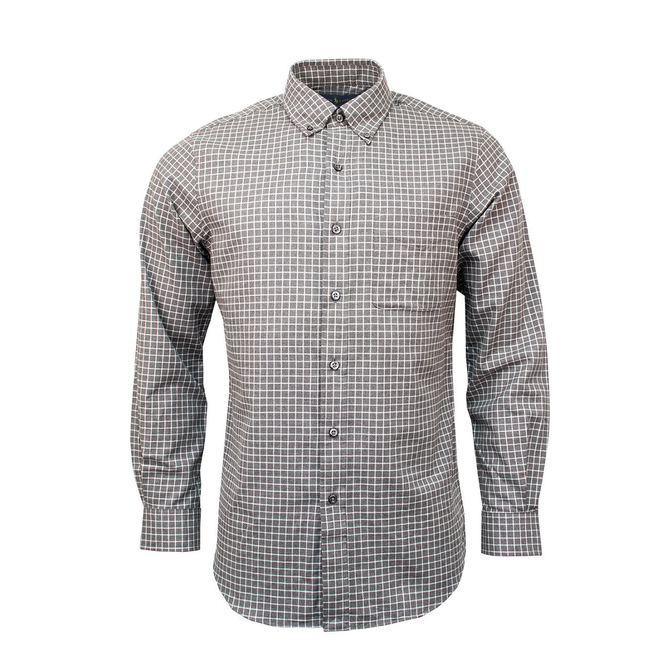 Polo Ralph Lauren Custom Fit Flannel Check Shirt Grey / White Multi