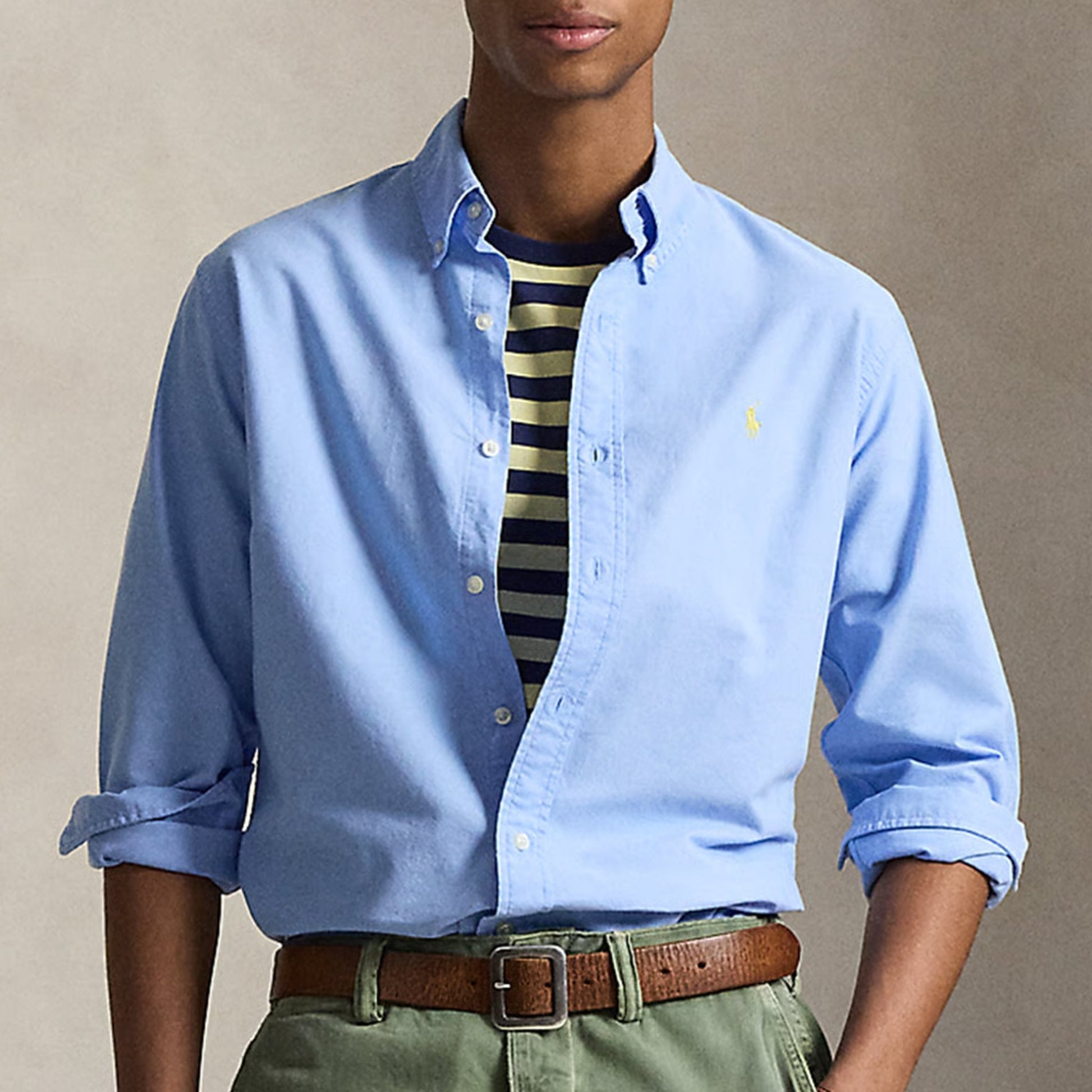Polo Ralph Lauren Custom Fit Garment - Dyed Oxford Shirt Austin Blue