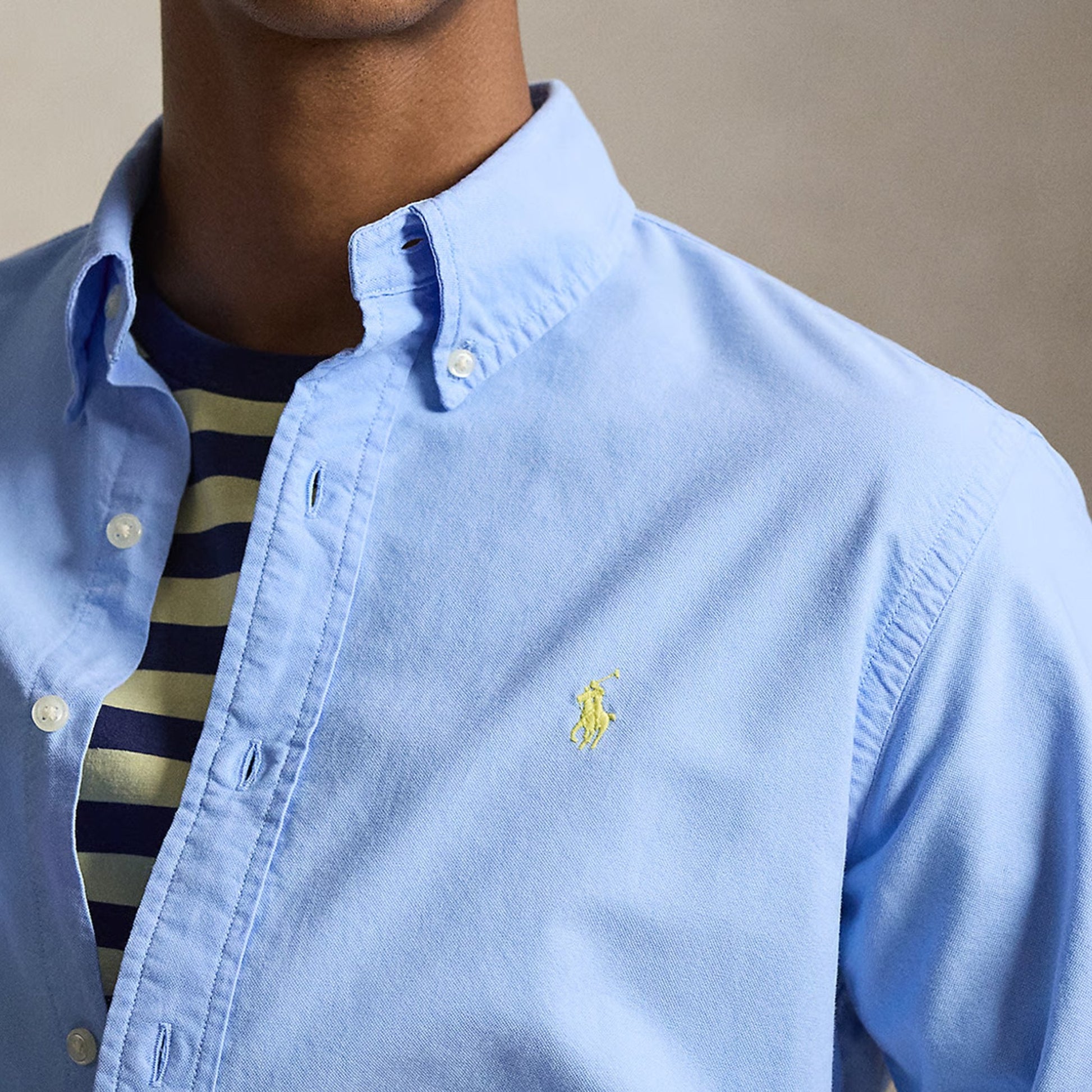 Polo Ralph Lauren Custom Fit Garment - Dyed Oxford Shirt Austin Blue