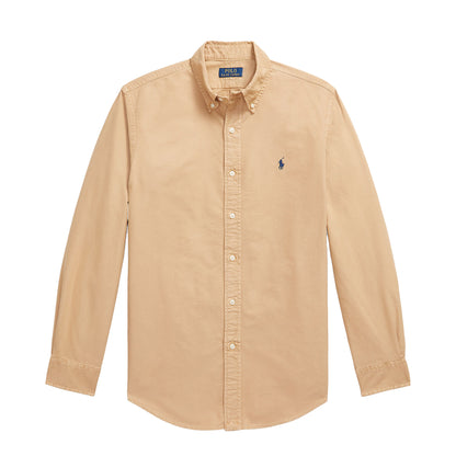 Polo Ralph Lauren Custom Fit Garment-Dyed Oxford Shirt Classic Camel
