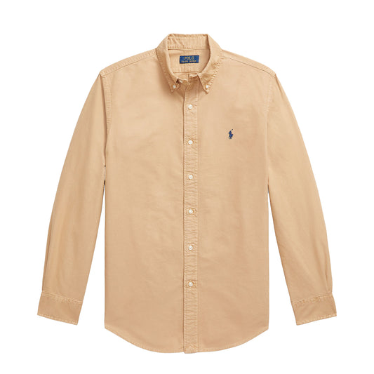 Polo Ralph Lauren Custom Fit Garment-Dyed Oxford Shirt Classic Camel