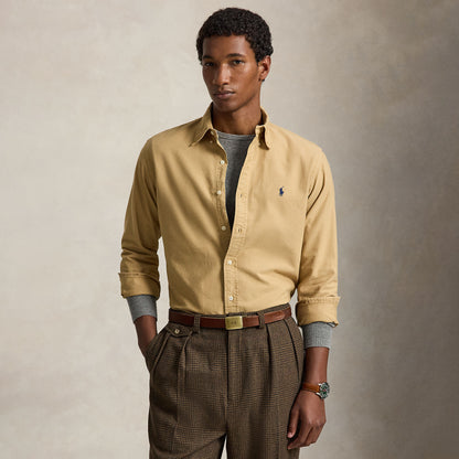 Polo Ralph Lauren Custom Fit Garment-Dyed Oxford Shirt Classic Camel