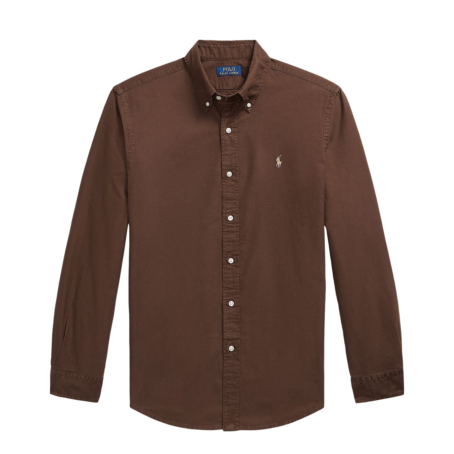 Polo Ralph Lauren Custom Fit Garment-Dyed Oxford Shirt Nutmeg Brown