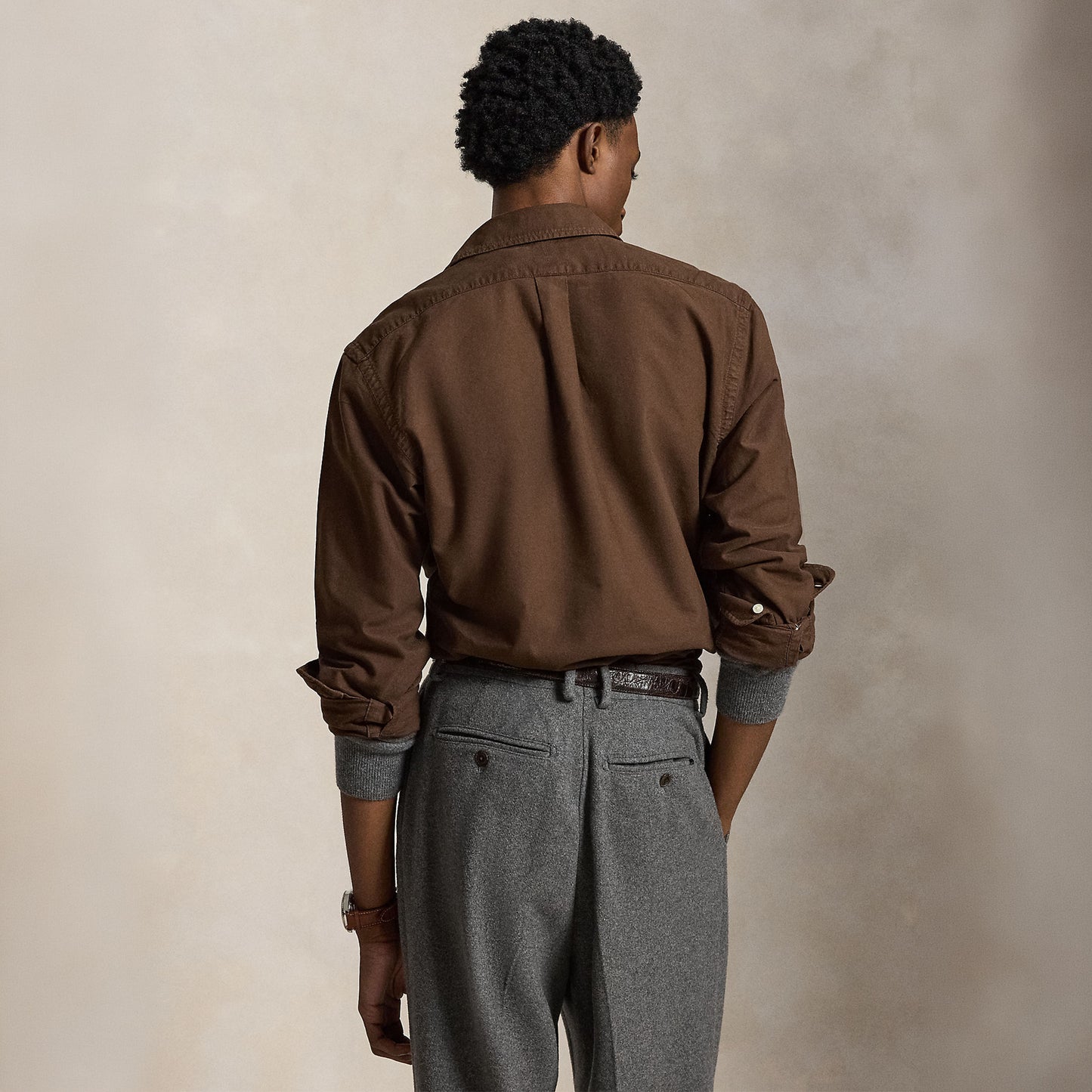 Polo Ralph Lauren Custom Fit Garment-Dyed Oxford Shirt Nutmeg Brown