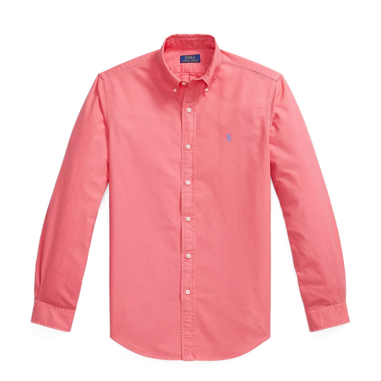 Polo Ralph Lauren Custom Fit Garment-Dyed Oxford Shirt Pale Red - The Sporting Lodge