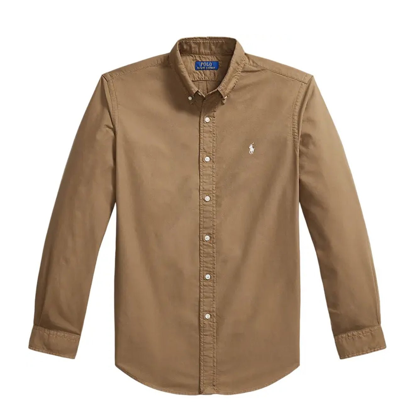 Polo Ralph Lauren Custom Fit Garment-Dyed Oxford Shirt RL Brown - The Sporting Lodge