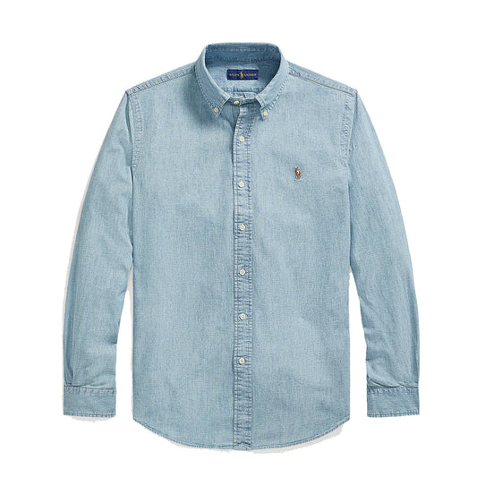 Polo Ralph Lauren Custom Fit Light Denim Shirt Chambray Blue