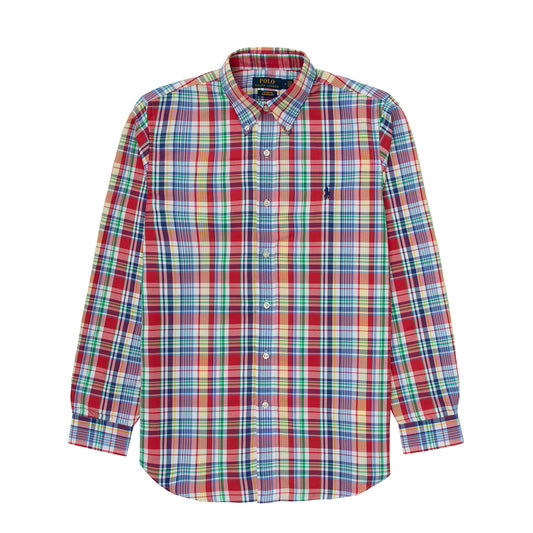 Polo Ralph Lauren Custom Fit Oxford Shirt Red / Blue Multi